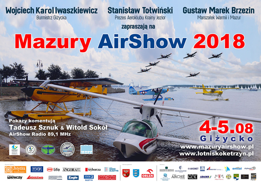 4-5 sierpnia zapraszamy na pokazy lotnicze Mazury AirShow 2018