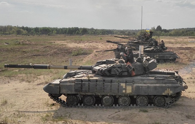 Ukraińskie czołgi T-64 w boju