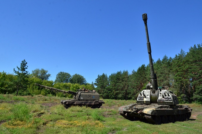 Haubicoarmata samobieżna 2S19 Msta-S w Siłach Zbrojnych Ukrainy